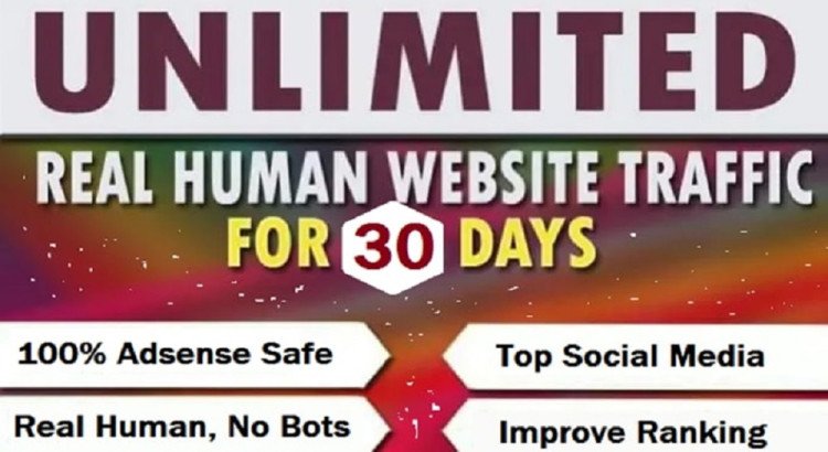 Unlimited Human Traffic By Google,Twitter,Youtube for 30 days