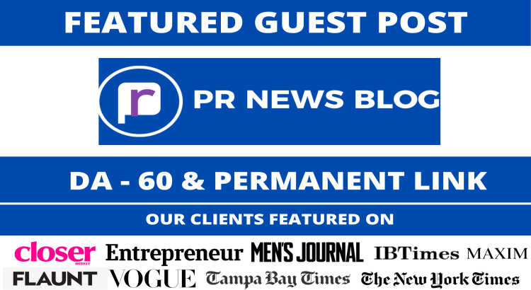 Guest Post on Prnewsblog, Prnewsblog.com DA 60 Dofollow