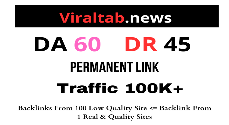 Guest Post on ViralTab, Viraltab.news DA 60