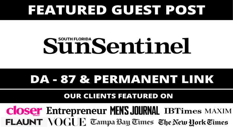 Editorial Guest Post in Sun Sentinel, Sun-Sentinel.com DA 87