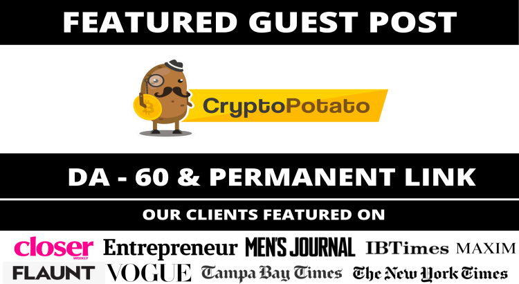 Crypto Guest Post in CryptoPotato, Cryptopotato.com DA 60