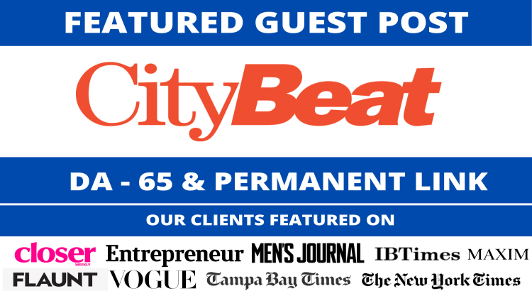 Guest Post on Citybeat, Citybeat.com DA 65 Dofollow