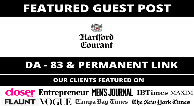 Featured Guest Post in The Courant, Courant.com DA 83